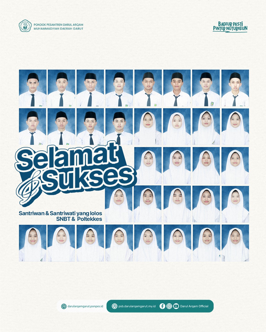 Barakallah Fiikum! Selamat & Sukses Atas Kelulusan Santriwan dan Santriwati Darul Arqam Garut