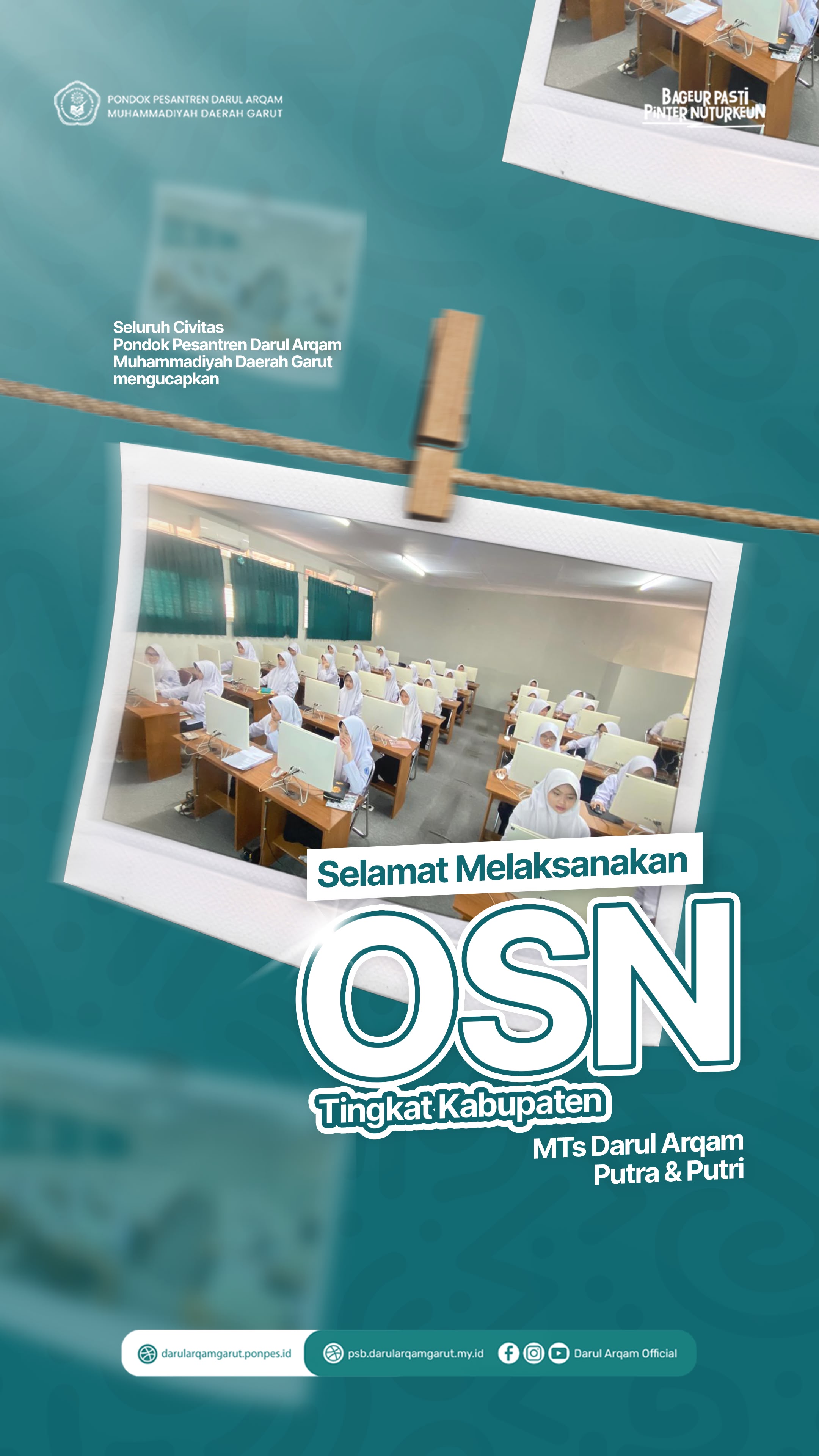 Santri MTs Darul Arqam Mengikuti OSN Tingkat Kabupaten